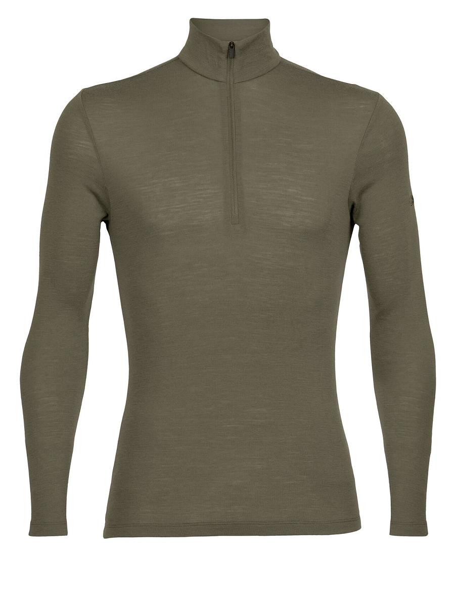 Loden Men's Icebreaker Merino 175 Everyday Long Sleeve Half Zip Thermal Top Base Layers | USA 1369NWYB